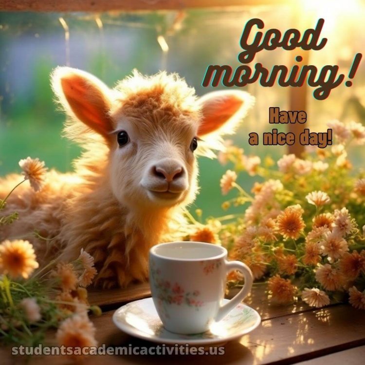 Good morning have a nice day picture lamb gratis