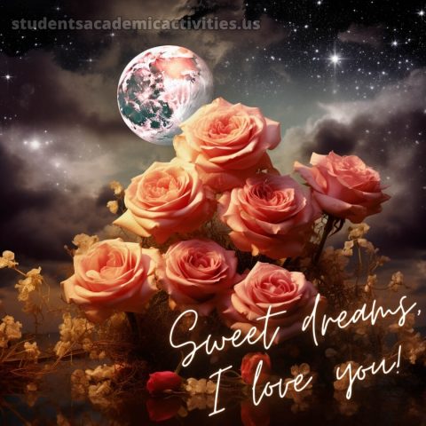 Good night image love picture roses gratis