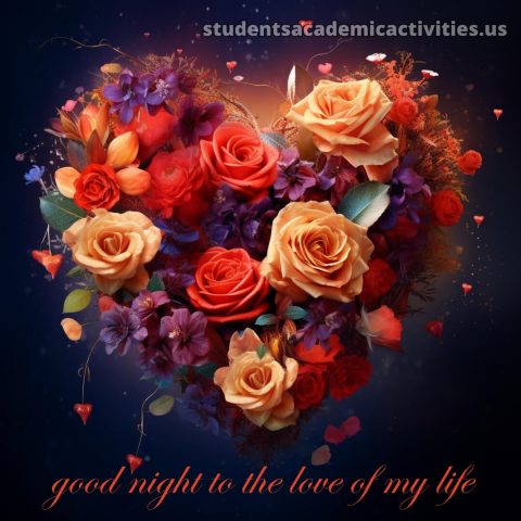 Good night love picture flower heart gratis