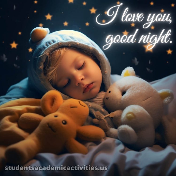 Good night love picture child gratis