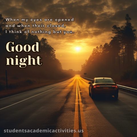 Good night love picture road gratis