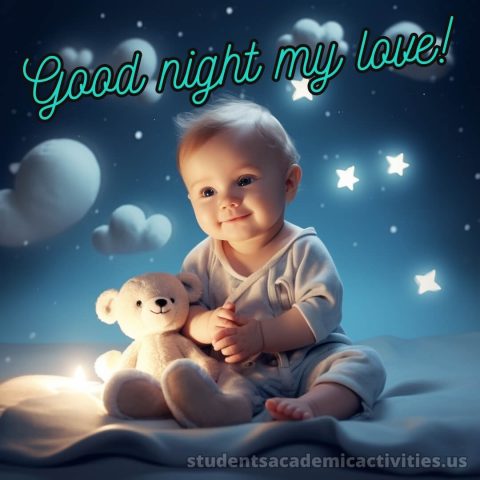 Good night photo love picture child gratis
