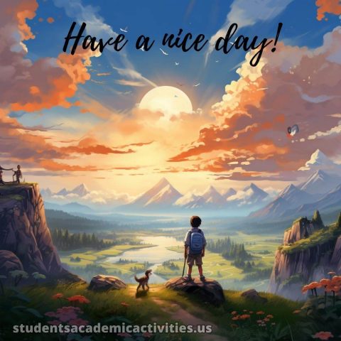 Have a nice day picture mountains gratis