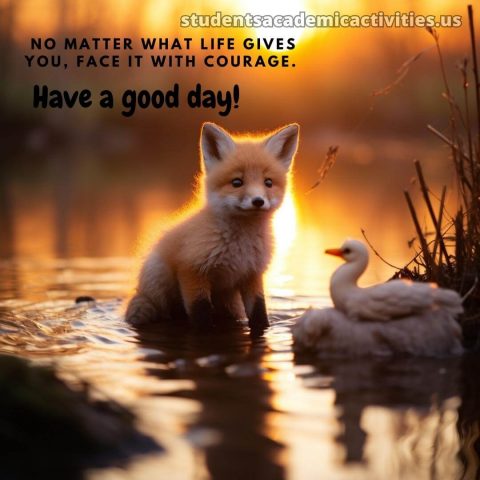 Have a nice day picture little fox gratis