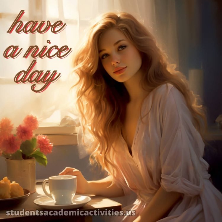 Have a nice day meaning picture girl gratis