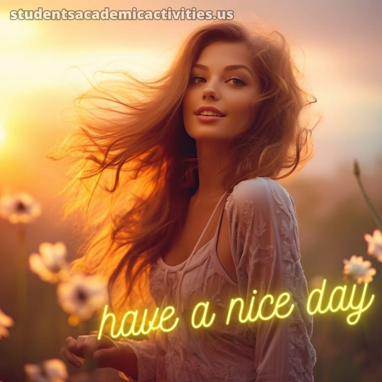 Have a nice day reply picture girl gratis