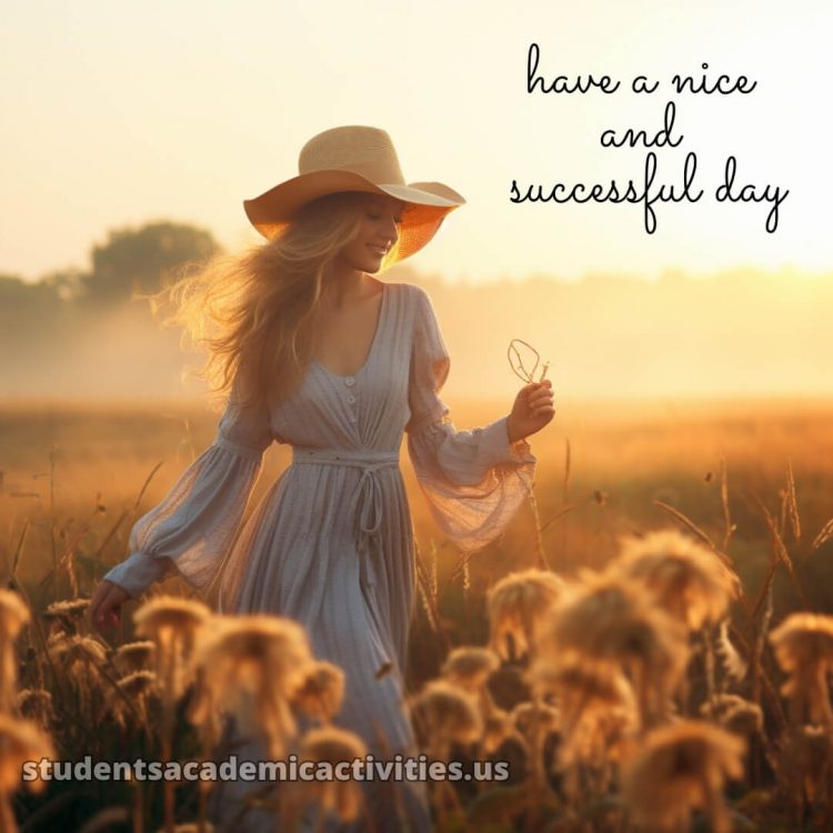 Have a nice day reply picture girl in a hat gratis