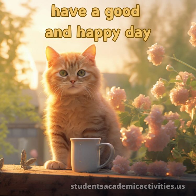 Have a nice day reply picture cat gratis