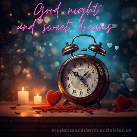 Love good night picture clock gratis