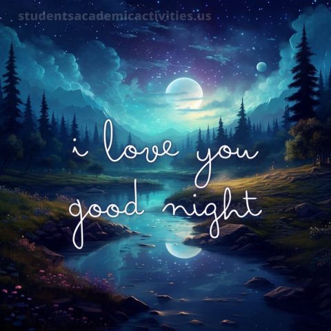 Good night i love you picture river gratis