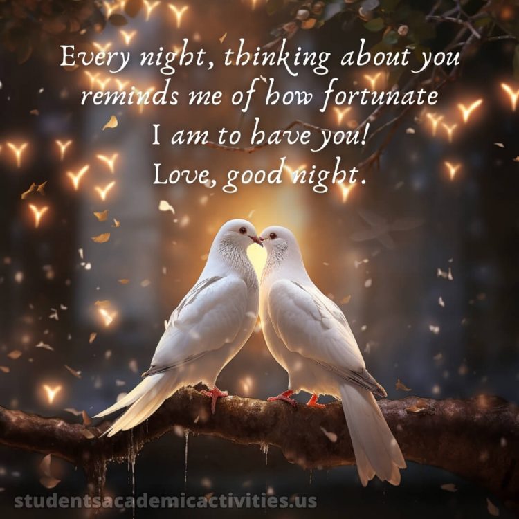 Good night love quotes picture pigeons gratis