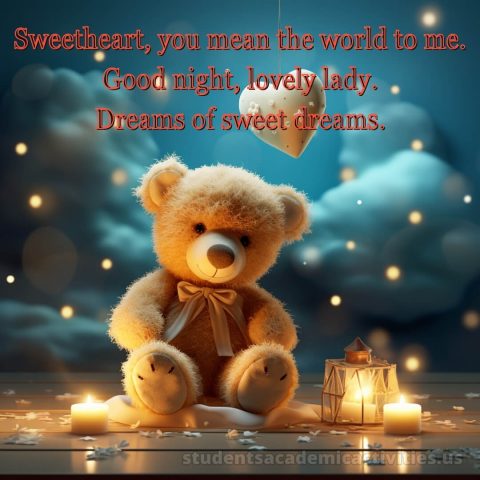 Good night love quotes picture bear gratis