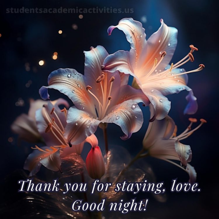 Good night message to my love picture flowers gratis