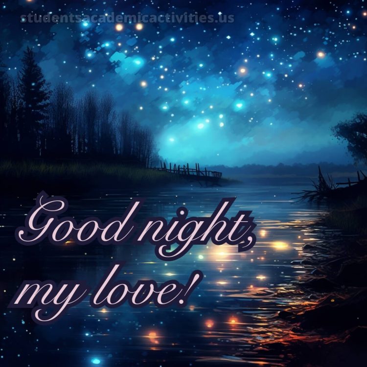 Good night my love images picture river gratis