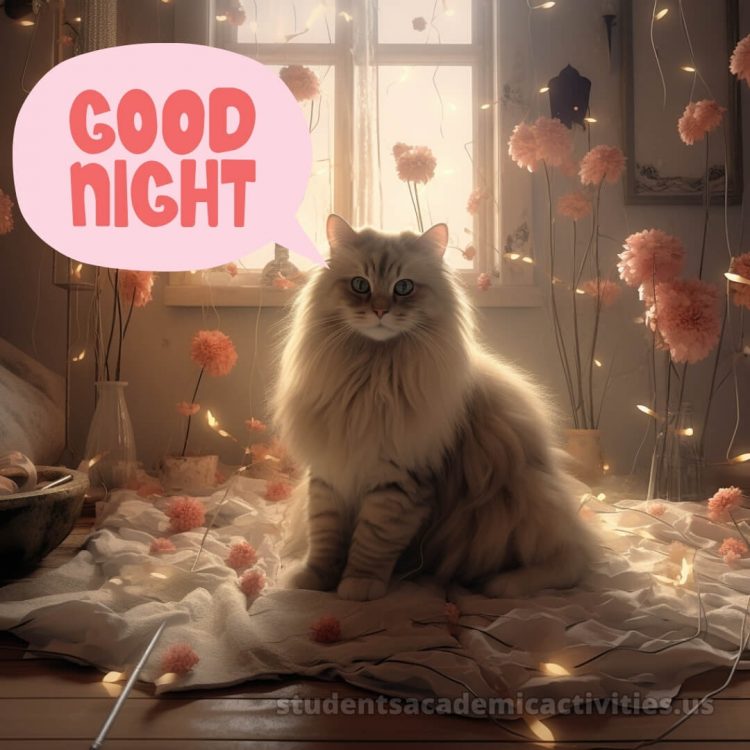 Good night pic love picture cat gratis