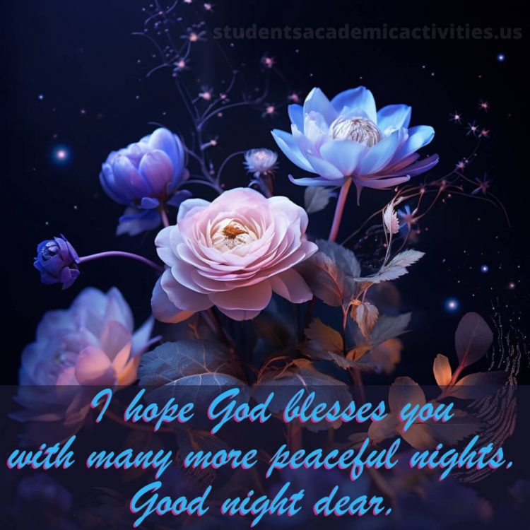 Good night quotes love picture flowers gratis