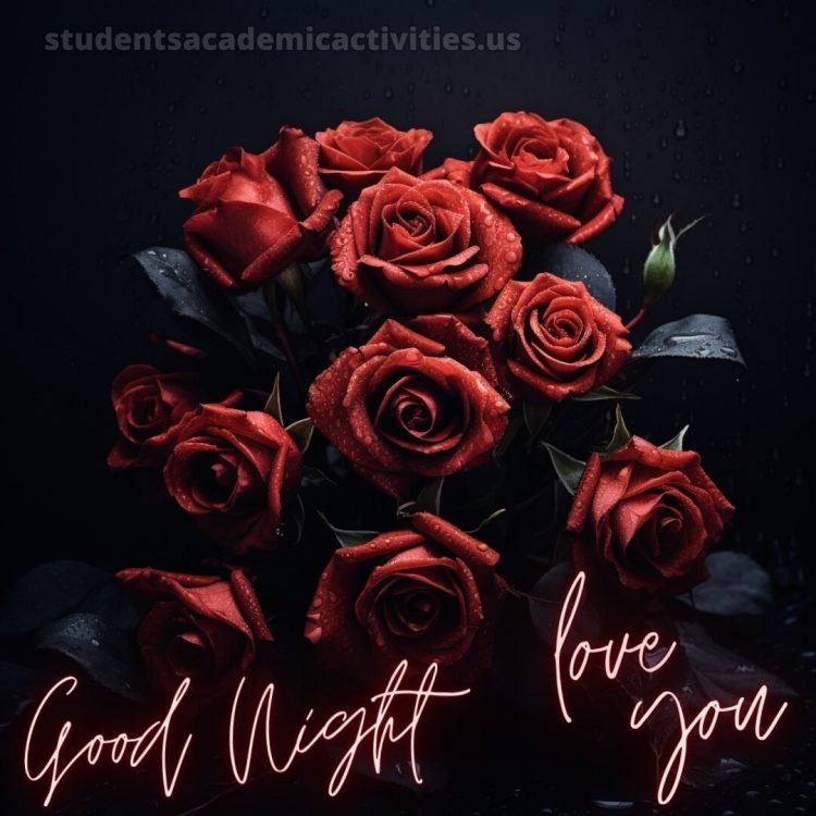 I love you good night picture bouquet gratis