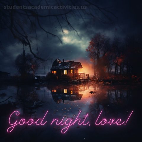 Good night love image picture house gratis