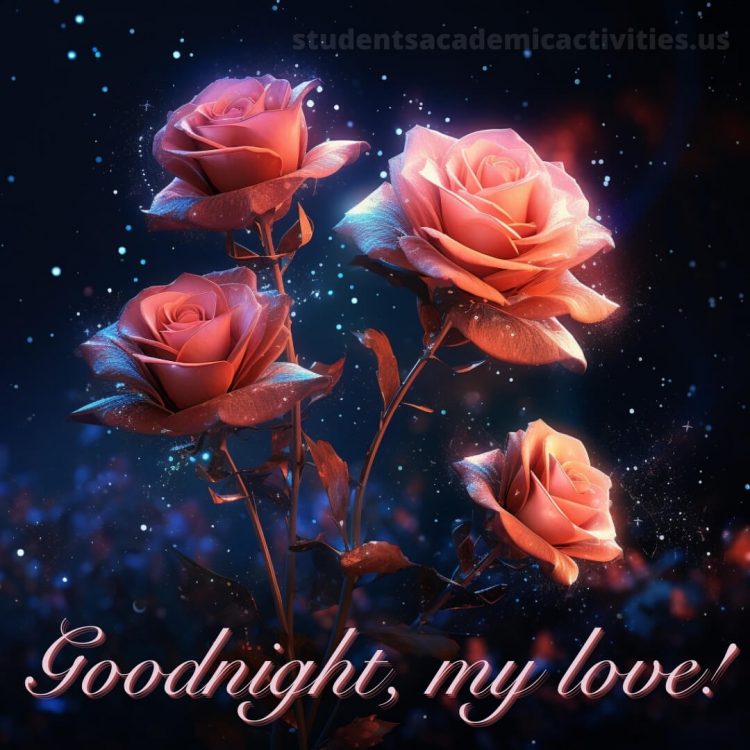 Good night love image picture roses gratis