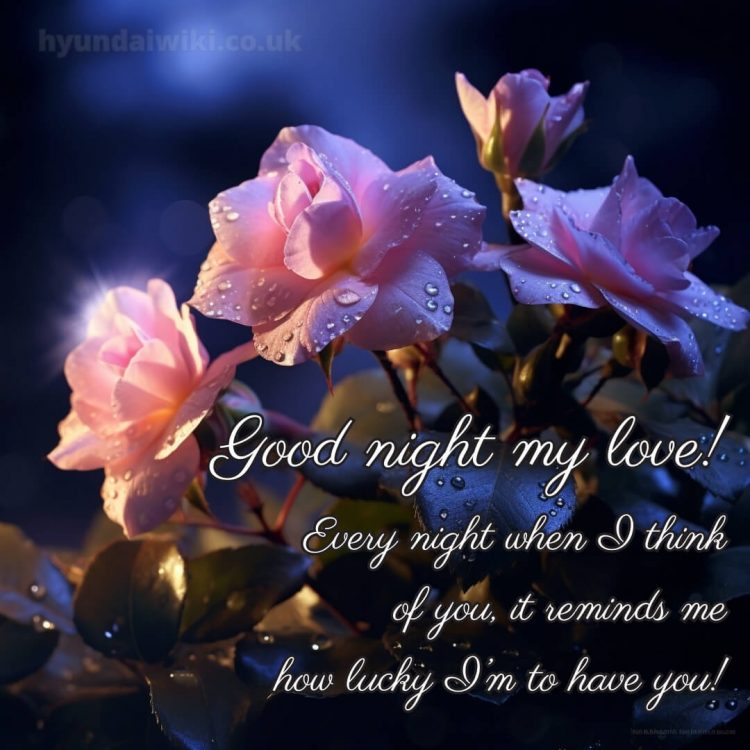 Good night love message picture flowers gratis