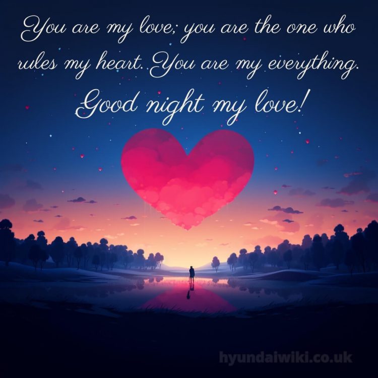 Good night love message picture heart gratis