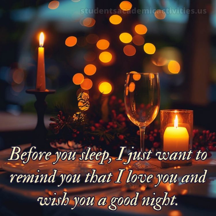 Good night love messages picture candle gratis