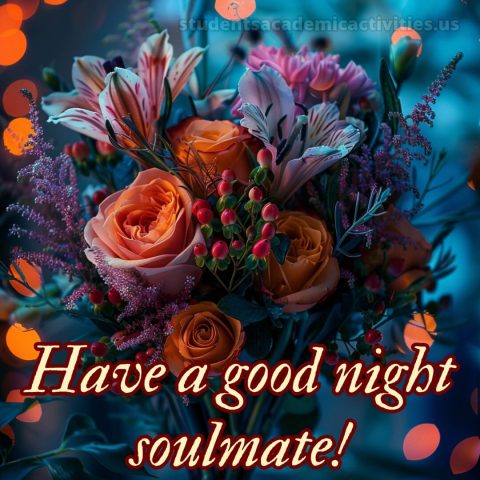 Good night love messages picture bouquet gratis