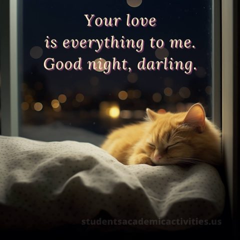 Love good night quotes picture cat gratis